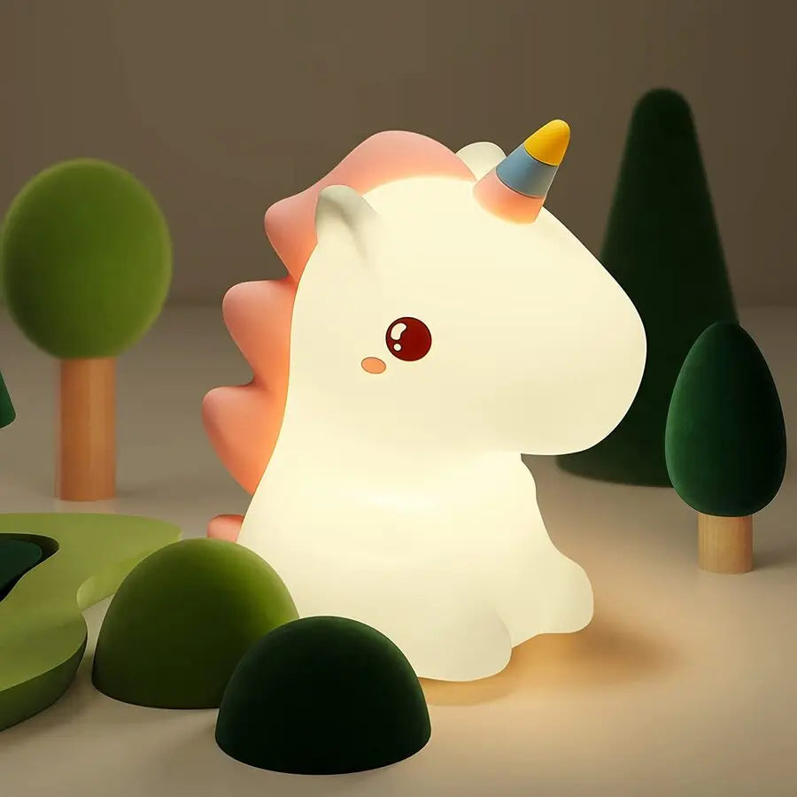 1pc Cute Unicorn a LED, luce notturna in silicone, ricaricabile tramite USB